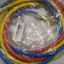 2026 Upgrade 29986 Plus II 1/4 HVAC Hose with Compact Ball Valve. Refrigerant Hose with Standard 1/4 Flare Fittings, 800 PSI Working Pressure for Common Refrigerants. 72, Yellow/Red/Blue (3-Pack)