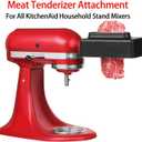 Meat Tenderizer for KitchenAid Stand Mixer-Updated Stainless Steel Gears Meat Tenderizer Attachment for All Models KitchenAid, Sturdy and Last (Black)