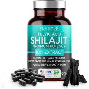 Himalayan Shilajit Capsules 1000mg, 10:1 Extract, 90 Count (45-Day Supply), BBD 07/28