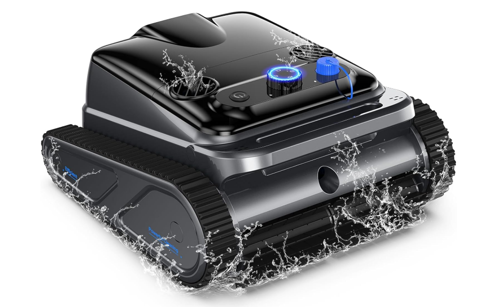 Y50 Cordless Robotic Pool Cleaner, Pool Vacuum for Inground Pools, Automatic Cleaners Up to 2,000sq.ft Wall & Waterline Cleaning, Double Filtration, 300- Battery Life Smart Navigation (Black)