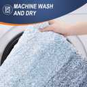 OLANLY Luxury Toilet Rugs U-Shaped 24x20, Extra Soft and Absorbent Microfiber Bathroom Rugs, Non-Slip Plush Shaggy Bath Mat, Machine Wash Dry, Contour Bathroom Mats for Toilet Base, Blue