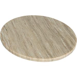 Creative Co-Op Round Marble Charcuterie or Cutting Board, Beige
