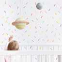 300 Pcs Confetti Wall Decals - Peel and Stick Sprinkle Vinyl Strip Wallpaper Stickers for Kids Bedroom, Nursery & Party Decor