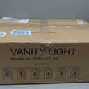 IZORRO Modern Bathroom Light Fixtures, 6 Light Black Vanity Lights, Bathroom Lighting Fixtures Over Mirror with Clear Glass for Living Room Cabinet Bedroom