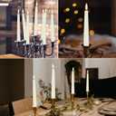 3 x Flameless Taper Candles with 3D Wick, 9.6" Real Wax LED Candles with Remote and Timer, 3 Pack Flickering Candlesticks Battery Operated, Classic Tall Taper Candles for Home, Wedding, Party, Ivory