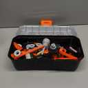 Kids Tool Set, Christmas Birthday Gifts for Kids Ages 3,4,5,6,7,8, Toddler Tool Set with Portable Tool Box & Electronic Toy Drill, Construction Toys Tools for Toddlers, Tool Kits for Boys Girls (Orange)