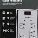 Prime Wire & Cable Prime Wire PB523120 8-Outlet Electronics Surge Protector with 14-3 SJT 6 Foot Cord, White