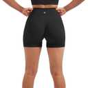 SUUKSESS Women Seamless 2 Piece Workout Sets Criss Cross Padded Sports Bra High Waist Booty Shorts Outfits (Black, M)