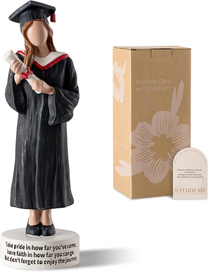 2024 Graduation Gifts for Her: Masters Degree High School College Graduation Gifts for Women Girls, Class of 2024 Graduate Figurines Gift for Daughter Granddaughter