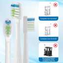 3 Pack Replacement Replacement Brush Heads for Waterpik Sonic Fusion Flossing Toothbrush Compatible with Sonic Fusion SF01/SF02 and Sonic Fusion 2.0 SF03/SF04- Black with Caps