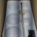 Modern Gold Globe Table Lamp Mid Century 3-Light Desk Lamp with Milk White Glass Shade Metal Base Nightstand Lamp for Bedroom Bedside End Table,G9 Bulb(Not Included)