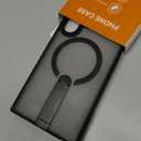 for S22-Ultra Case, Strong Magnetic Compatible with MagSafe for Samsung Galaxy S22 Ultra Case, Adjustable Kickstand, Matte Translucent Slim Protective Phone Case for Galaxy S22 Ultra, Black