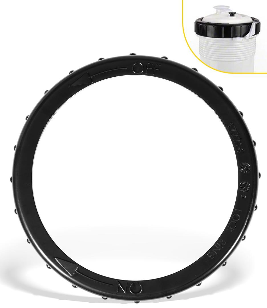 R172214 Lock Ring Replacement - Heavy-Duty Leak-Proof Ring for Dynamic Series & Predator II Pool/Spa Filters, Rainbow HC Feeders, Leaf Traps | UV-Resistant, Exact Fit, Easy Installation