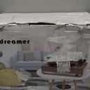 Vinyl Record Player with Speakers,3 Speed Turntable with Bluetooth, Aux, Headphone Jack, RCA Output and Auto Stop,Mirror Vintage Wooden Coffee