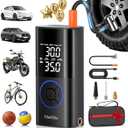 OlarHike Tire Inflator Portable Air Compressor,Smart Dual Hose System,160PSI Auto Air Pump for Car Tires,Gift for Drivers & Cyclists,Electric Car Accessories with LED Light & Digital Pressure Gauge