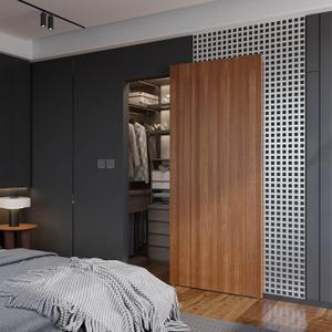 36inch Concealed Sliding Barn Door Hardware with Soft Close Mechanism, Aluminum Track, Invisible Floor Track, Fit MIN Opening Width 28in, Wall Mount System(Door is not Included)