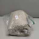 LOCHAS Luxury Bathroom Rug Shaggy Bath Mat 24 x 48 Inch, Washable Non Slip Bath Rugs for Bathroom Shower, Soft Plush Chenille Absorbent Carpets Mats, Beige