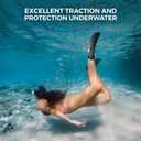 Beach Socks - Sand sports - Volleyball, Soccer, Snorkeling - Kids, Women, Men 1 Yr Warranty (Small, Black)