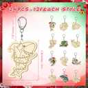 RattanView 24 Sets Christmas Shark Keychain Craft Kit DIY Unfinished Wood Coloring Key Chains Bulk Color Your Own Xmas Shark Keychains Gifts for Christmas Party Favors School Classroom Activities