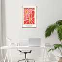 Matisse Framed Prints Funky Abstract Minimalist Wall Art Prints for Bathroom Wall Decor Living Room Decorations 12"x16" Natural Framed