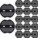 Bakulyor 50pcs Garden Staples Plastic Buffer Washer, Landscape Staple Stakes Gaskets, Yard Pins Gasket for Weed Barrier Fabric, They Keep The Barrier from Ripping & Create a Sturdier Hold - Black