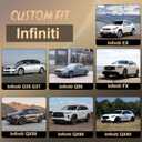 Front Car Seat Covers for Infiniti,Leather Waterproof Seat Protector Custom Fit Infiniti G35 G37 Q50 QX60 QX50 QX80 FX EX,2 Pack,Gray