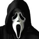 Adult Scream Mask | Classic Ghost Face Slasher, Horror Movie Killer Costume Accessory (Black)