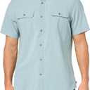 UNIONBAY Men's Short Sleeve Aero Tech Button-up Shirt (S, Lacquer)