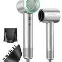 Hair Dryer, 150000 RPM High-Speed Brushless Motor Negative Ionic Blow Dryer for Fast Drying, Low Noise Thermo-Control Hair-Dryer-with-Diffuser and Nozzle