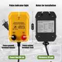 MorningRo Electric Fence for Preventing Animals Intruding 2 Mile 110VAC 0.15 Joule Electric Plug in Fence, 50 Black Insulator and 1 Socket Tool 250ft Aluminum Wire for Animals and Keep Out Predators