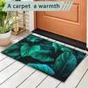 Door Mat, Abstract Tropical Leaf Front Door Mat 17''x30'', Doormats Indoor Entrance, Welcome Entry Mat,Outdoor Welcome Mat,Low-Profile Floor Rugs for Entry Patio
