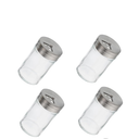 Alipis 4pcs Portable Glass Spice Bottles Seasoning Containers for Kitchen Easy to Clean and Reusable Lightweight and Convenient for Shaker Use