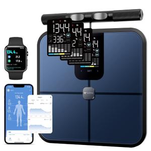 Smart Pod Scale for Full Body Composition, 8-Sensor Smart Analyzer Measures Fat, Muscle Mass, BMI, Digital Bathroom Scale Syncs with App for 24 Users, FSA&HSA Eligible
