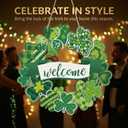 2 x St Patricks Day Door Decorations, Shamrock Wooden Sign for Saint Patrick's Day Decor, Shamrock Hanging Decoration for Front Door and Wall (Light yellow)