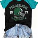 MNLYBABY Football Shirt for Women Game Day T-Shirt Football Fans Season Short Sleeve Tee Tops (XXL)