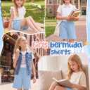 Girls Bermuda Shorts Wide Leg | Knee Length, Wide Leg, Baggy, Drawstring, High Waist, 2 Pockets, Sweat Shorts, Casual, Summer, for Girls 5-14Y, Kids, Play