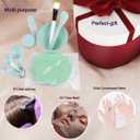 11 Pcs DIY Mask Mixing Tools Set Mixing Bowl, Headband, Spatula, Brush, Spray Bottle, Puff, Soaking Bottle, Measuring Tools, Bowl LidGreen