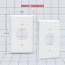 ENERLITES 1.406" Hole Single Receptacle Outlet Wall Plate, Size 1-Gang 4.50" x 2.76", Polycarbonate Thermoplastic, 8851-W-10PCS, White (10 Pack)