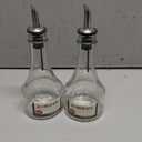 2 x KegWorks Glass Syrup Bottle with Stainless Steel Pourer,transparent - 8 oz