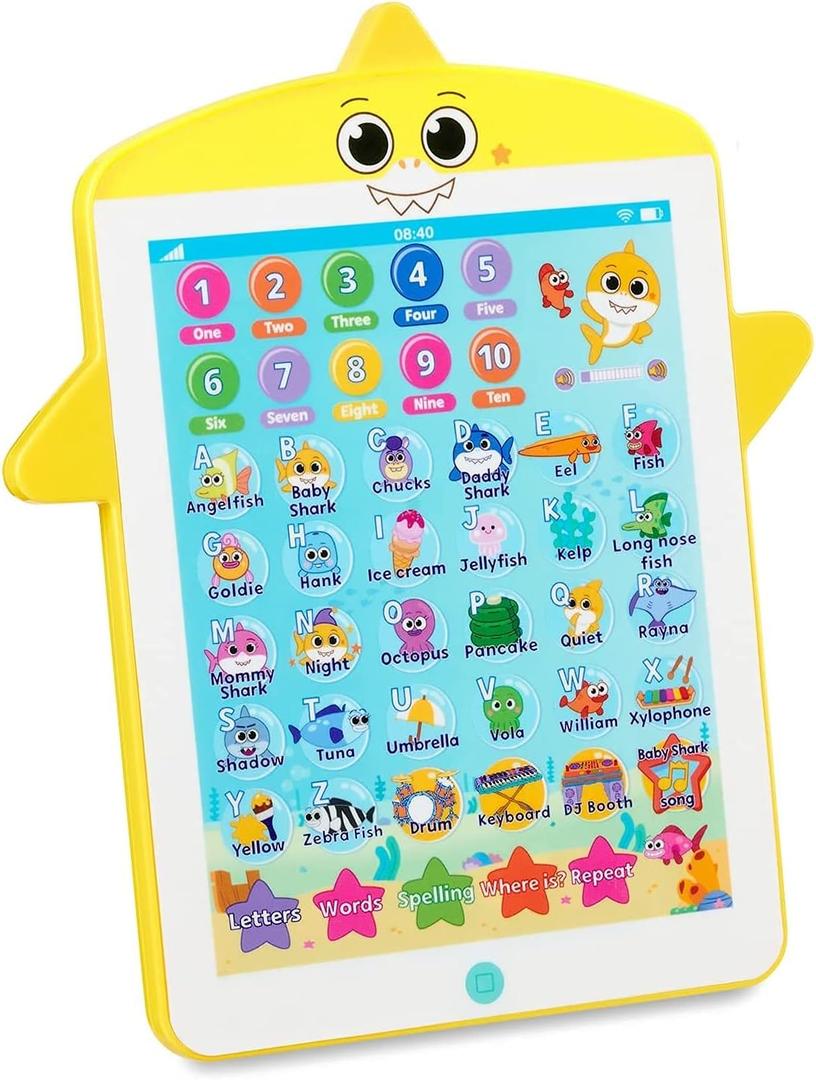 WowWee Baby Shark's Big Show! Kids Tablet Interactive Educational Toys Toddler Tablet Makes Learning Fun (Full Size), Multicolor