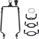 8 9 10 11 inch Black Lamp Shade Harp Holder, Adjustable Height Harp Kit with Crystal & Metal Finial, DIY Replacement Making Repair Lampshade Bracket E14 E26 E27 Adapter Base Table Floor Light