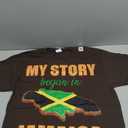 Jamaican Moms Jamaicans My Story Began in Jamaica Lovers T-Shirt, Dark Brown, S