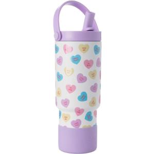 Simple Modern Valentine's Day Trek Pivot | 24oz Kids Flip Straw Tumbler with Handle & Silicone Boot | Gifts for Kids | Insulated Water Bottle Stainless Steel Cup | School Travel Jug | Word Hearts
