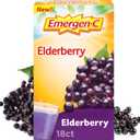 Emergen-C Elderberry Fizzy Drink Mix, Elderberry Immune Support, Natural Flavors, With High Potency Vitamin C, 18 Count