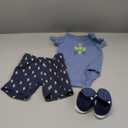 Hudson Baby Unisex Baby Cotton Bodysuit, Shorts and Shoe Set (0-3 Months, Go Bananas, 18 Months)