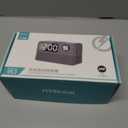 15W Fast Wireless Charger with Bluetooth Speaker and Alarm Clock Radio,4 in1 Wireless Charging Station for iPhone,Android Phones with FM Radio for Bedroom (7inch, Gray)