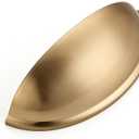 Ravinte 10 Pack 3" Drawer Pulls Champagne Bronze Cabinet Cup Pulls Kitchen Hardware Cabinet Handles Drawer Handles Knobs 3 inch Hole Center