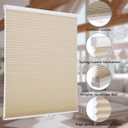 MYshade 1.5-Inch Cellular Cordless Light Filtering Shades, Honeycomb Window Blinds for Soft Daylight & Privacy, Thermal Insulation, Child Safe, Inside or Outside Mount (54" W x 72" H, Beige)
