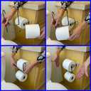TP Pal - Extra Toilet Paper Roll Holder (Black)