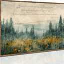 Framed Farm Christian Bible Canvas Wall art Scripture John14:27 Vintage Forest Pathway Landscape Watercolor Painting Picture Wall Decor Poster Print Artwork for Living Room Bedroom Home Decoration (24"L x 16"W)